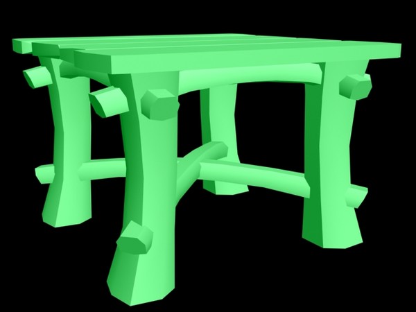 3dsmax table squarish - Wooden Table Squarish by CGHeight